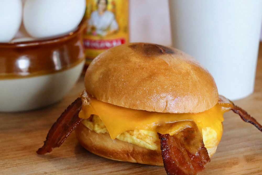 Yampa breakfast sandwich - Bacon Egg & Cheese